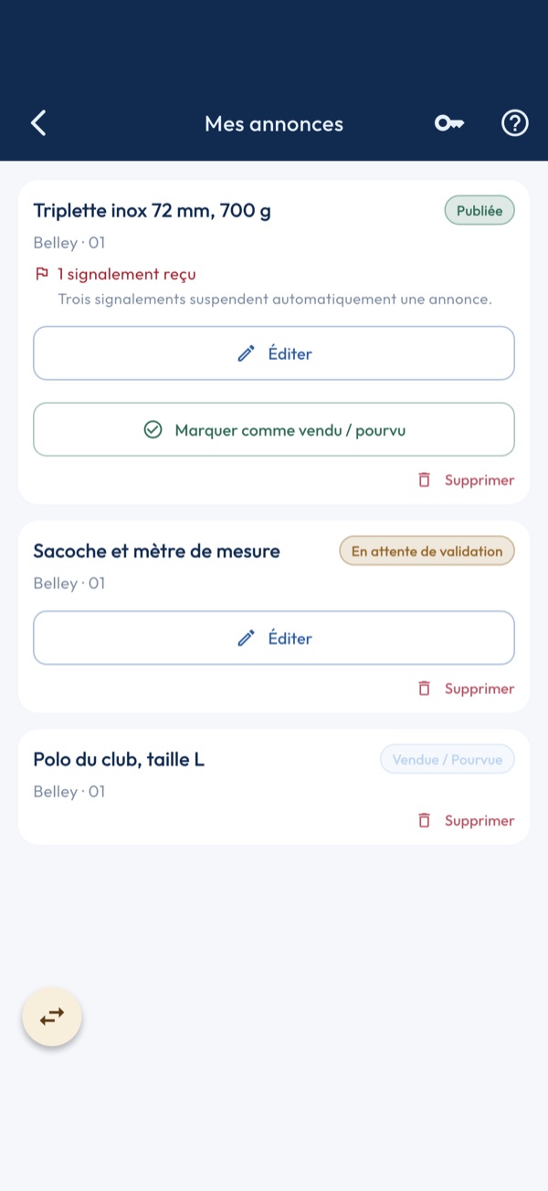 Mes annonces