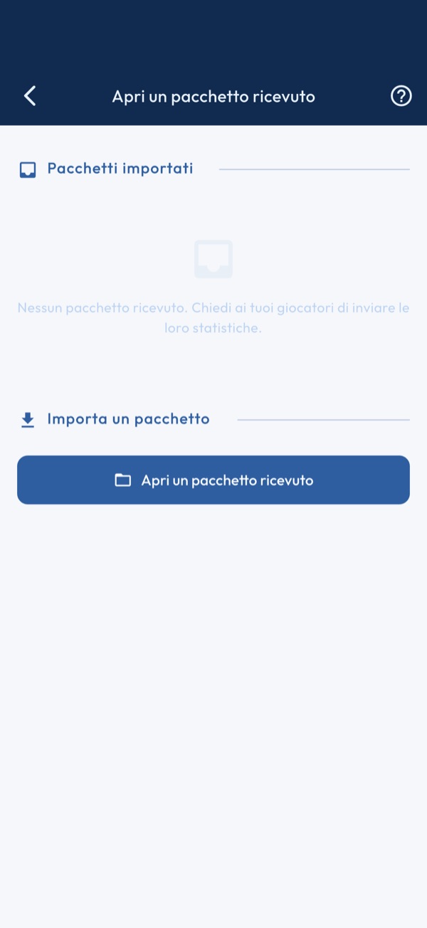 Importa statistiche