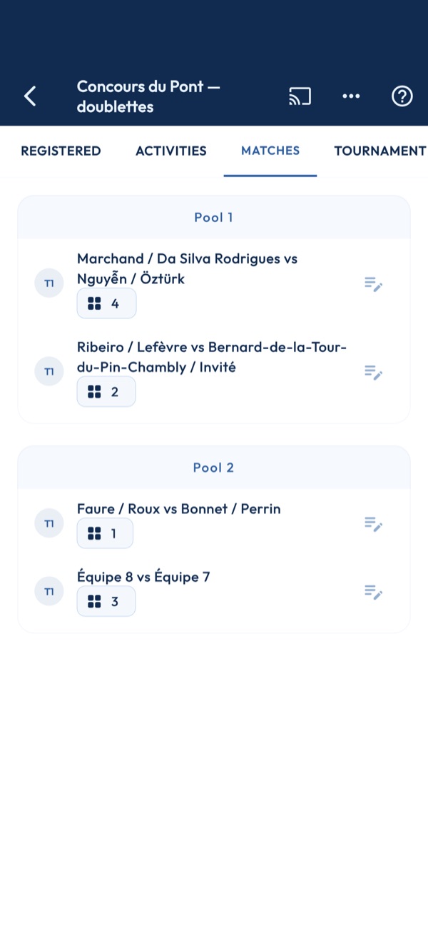 Matches and brackets