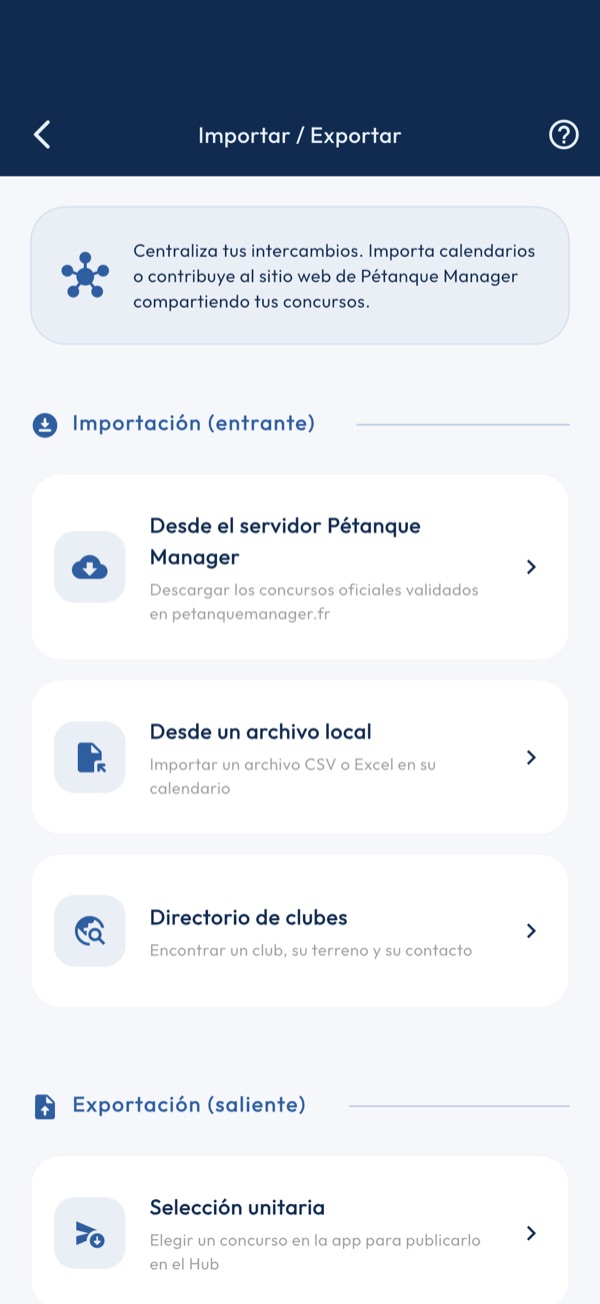 Importar y exportar