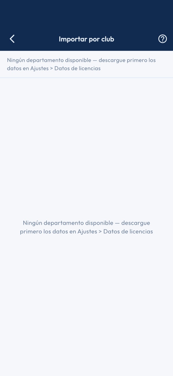 Importar por club