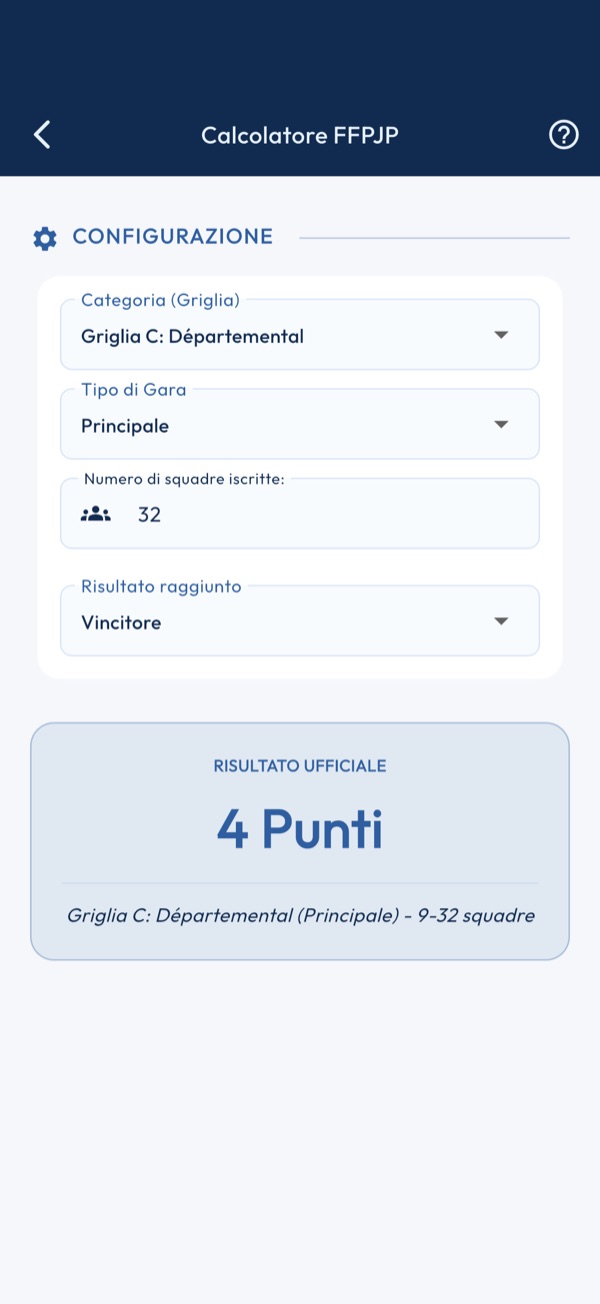 Calcolatore di punti