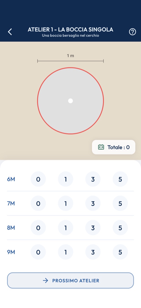 Inserimento del tiro di precisione